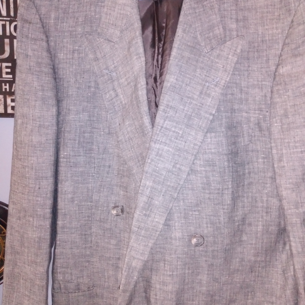 Double breasted linen jacket